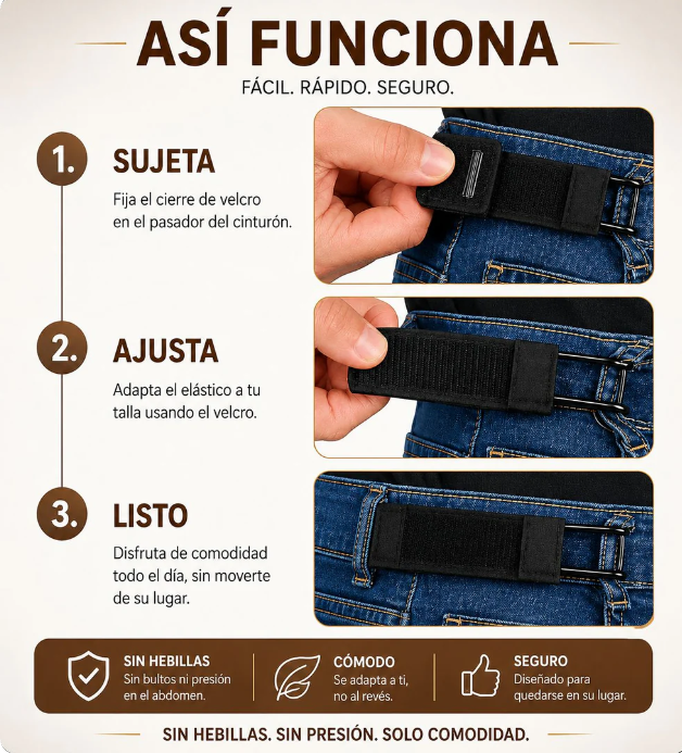 Áureo® Cinturón sin hebilla